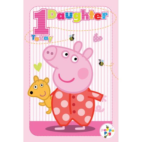 1 Today Daughter Peppa Pig Birthday Card £2.69
